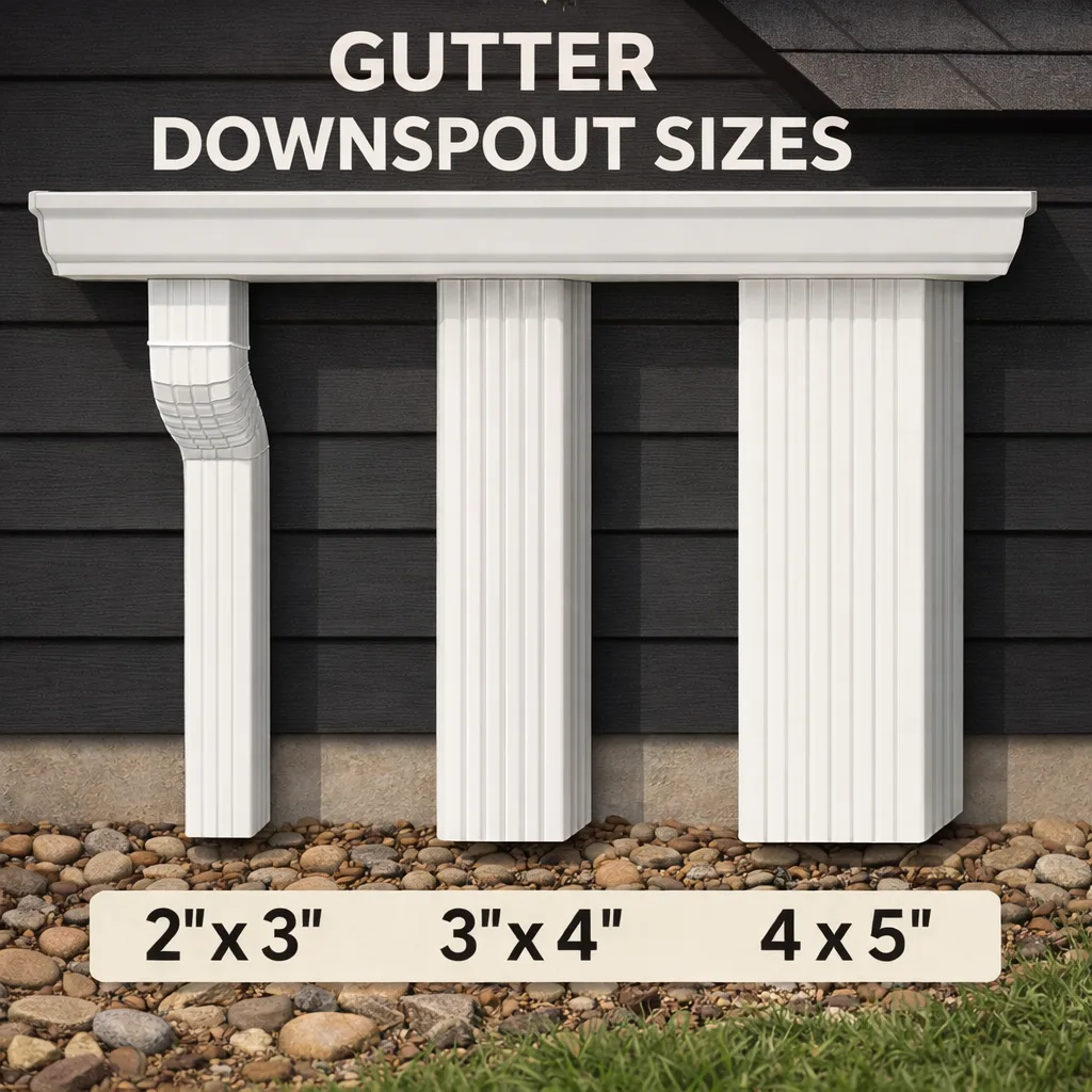 Down spout size