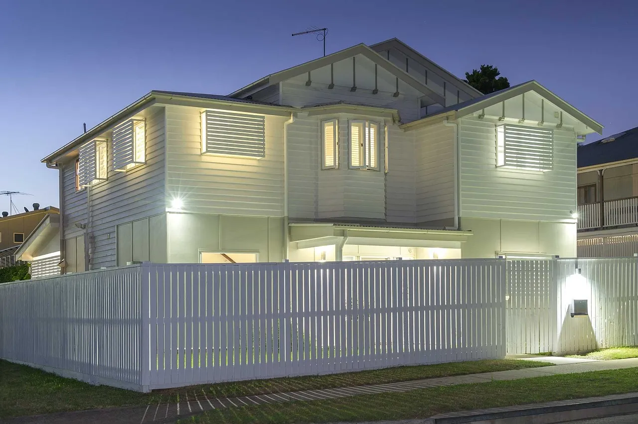 Split view comparing home addition construction and exterior renovation project