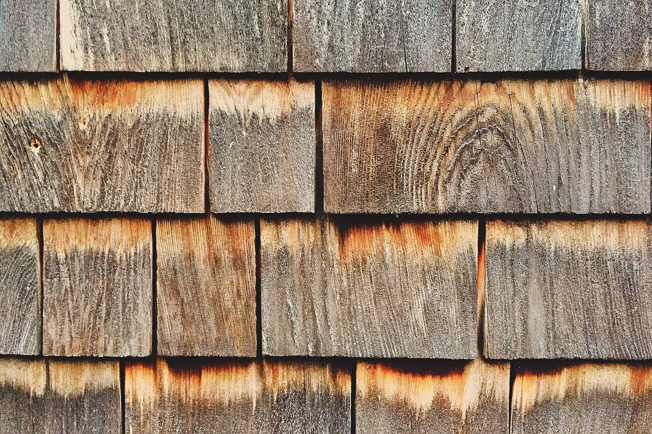 Beautiful painted cedar shake siding on a Minnesota craftsman-style home showing smooth professional finish