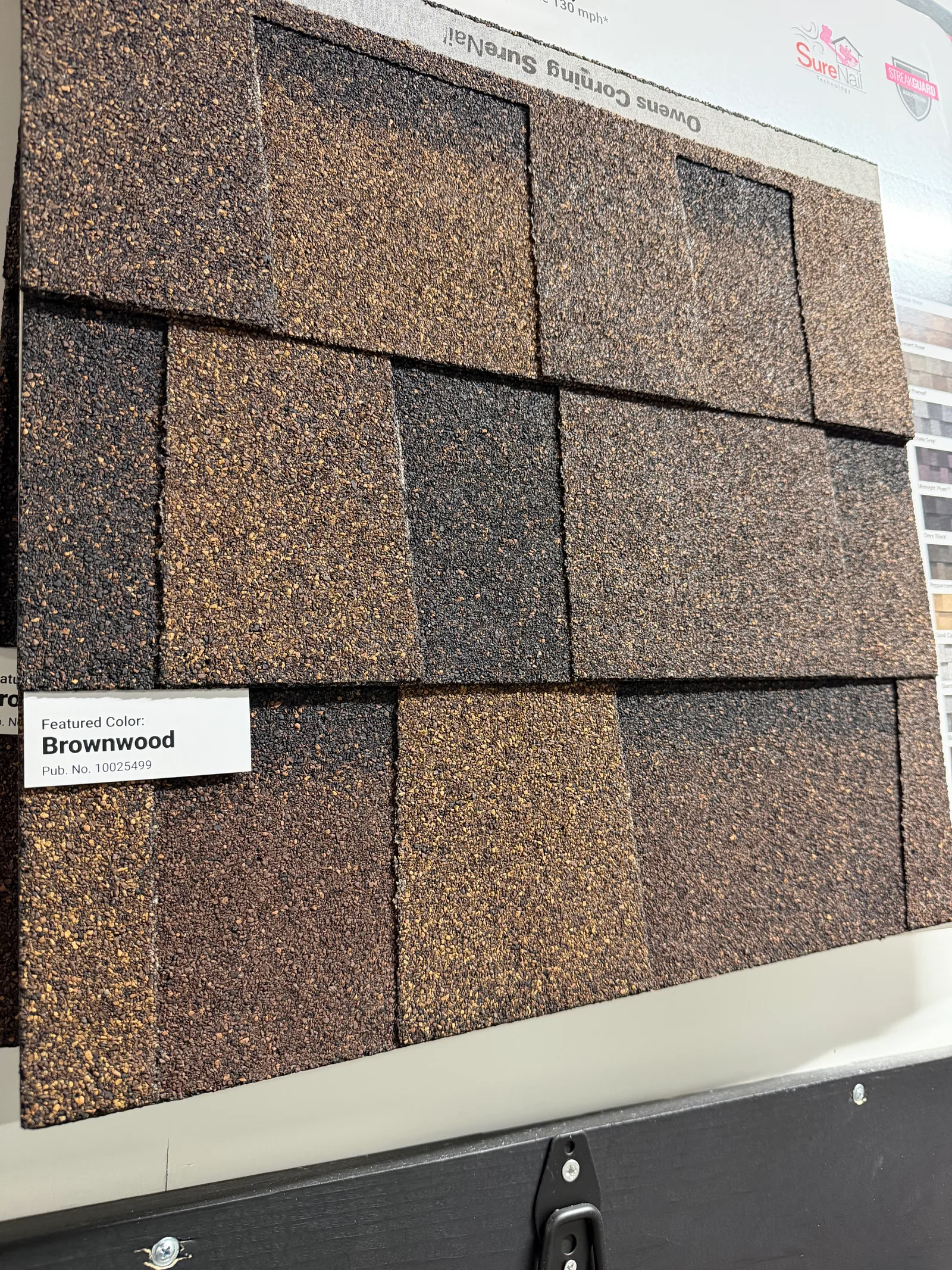 Brownwood roof shingle color swatch