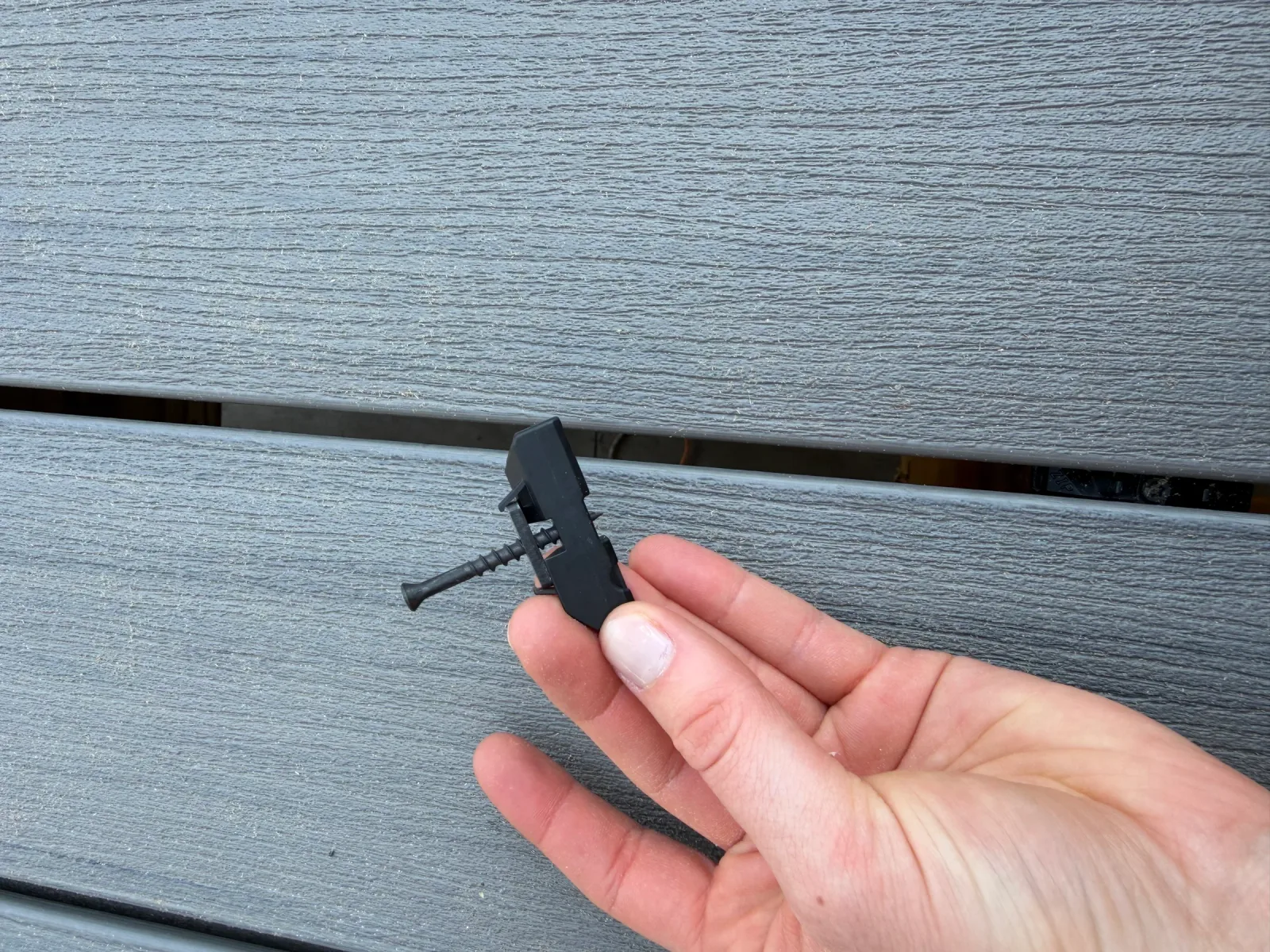 hidden fastener on top of TimberTech deck
